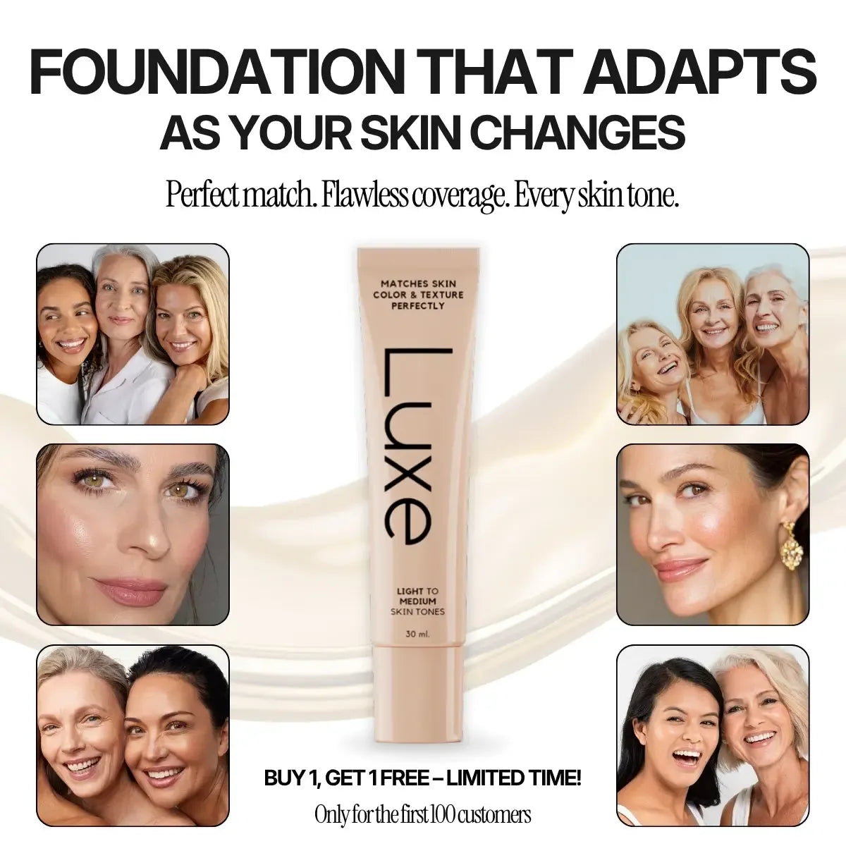 Luxe Color Changing Foundation – Medium